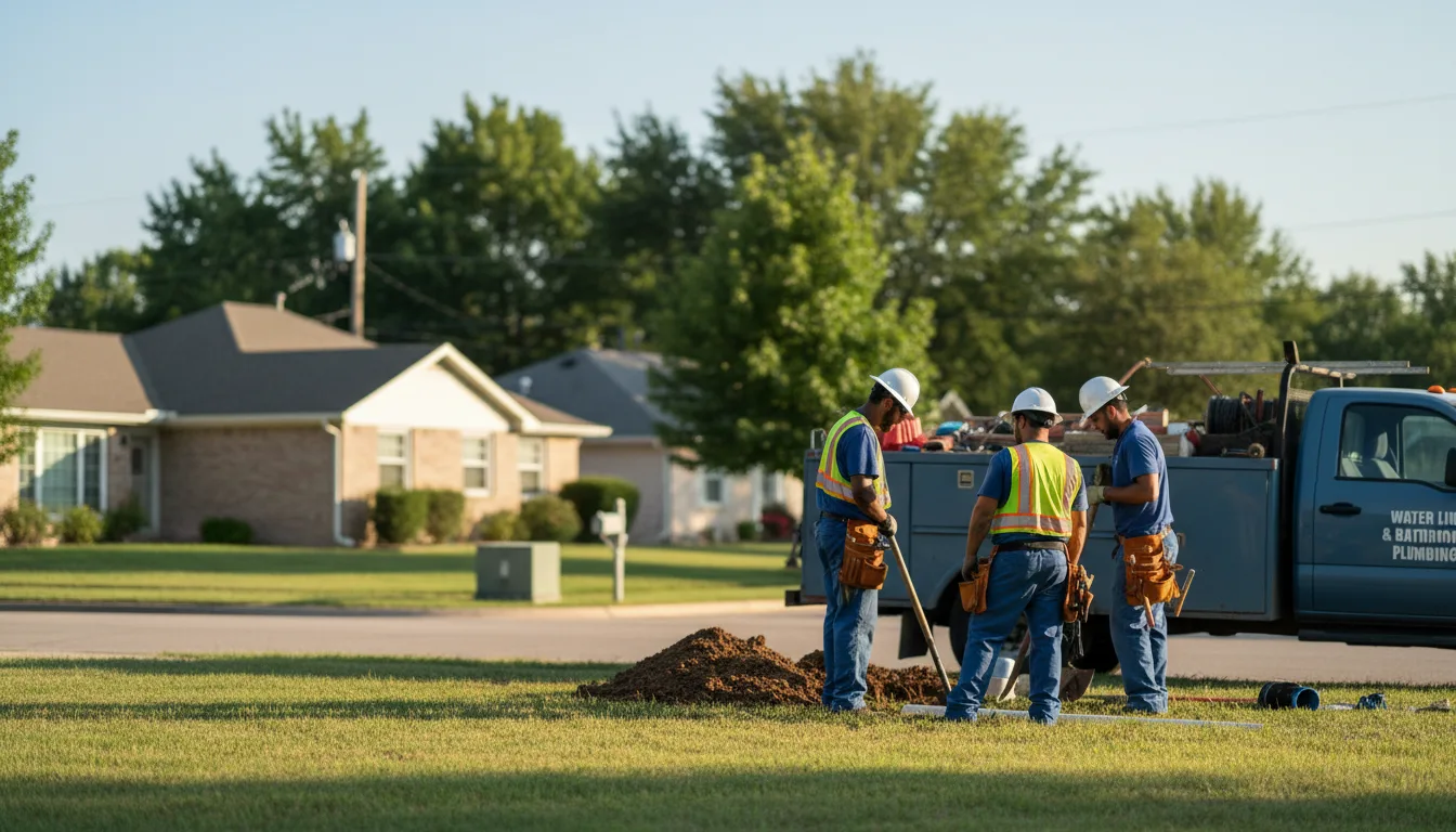Residential water line and bathroom plumbing service in Riverview, MI